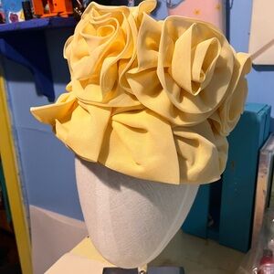 Vintage Elegant Yellow Floral hat
